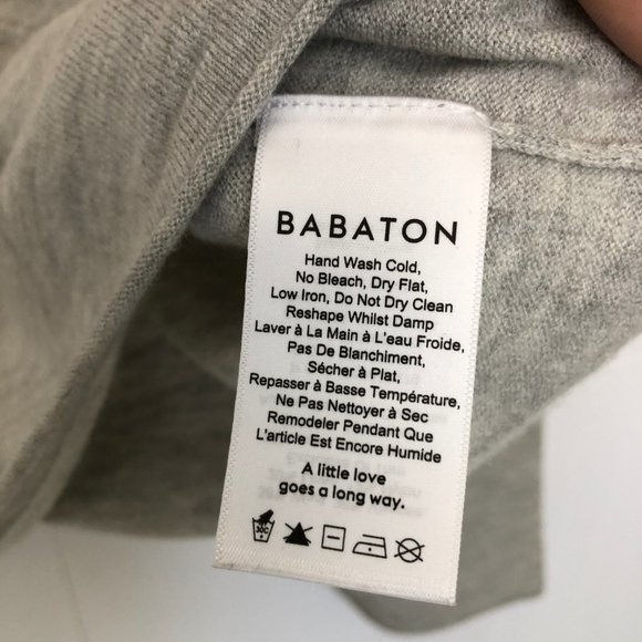 Aritzia Babaton Gray Cropped Top Sweater  Size M - Picture 4 of 5